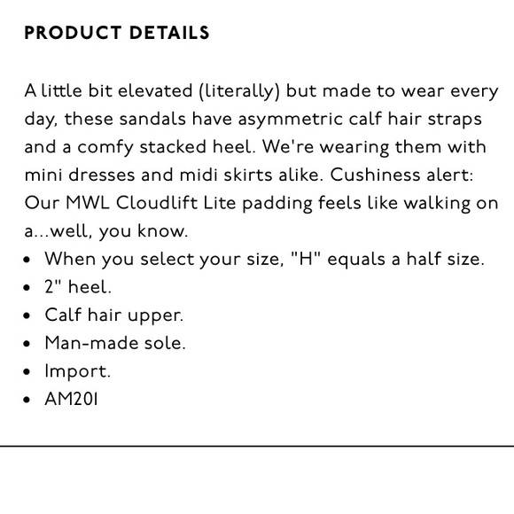 Madewell Alyssa Sandal in Spotted Calf Hair - Picture 11 of 11